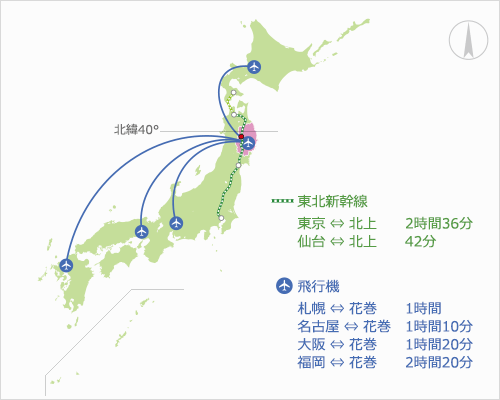 図：会社の位置（日本）