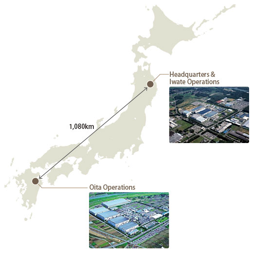 Production bases of Japan Semiconductor